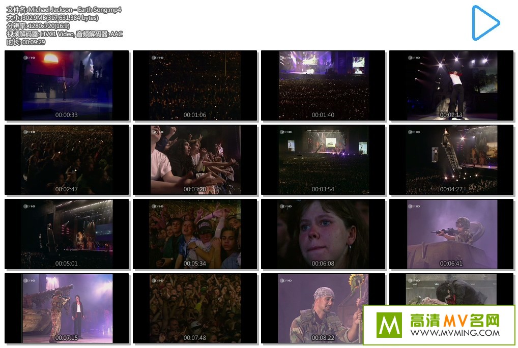 ŷ���ֳ�����-Michael Jackson - Earth Song���ٶ�/MP4/302M��(1)