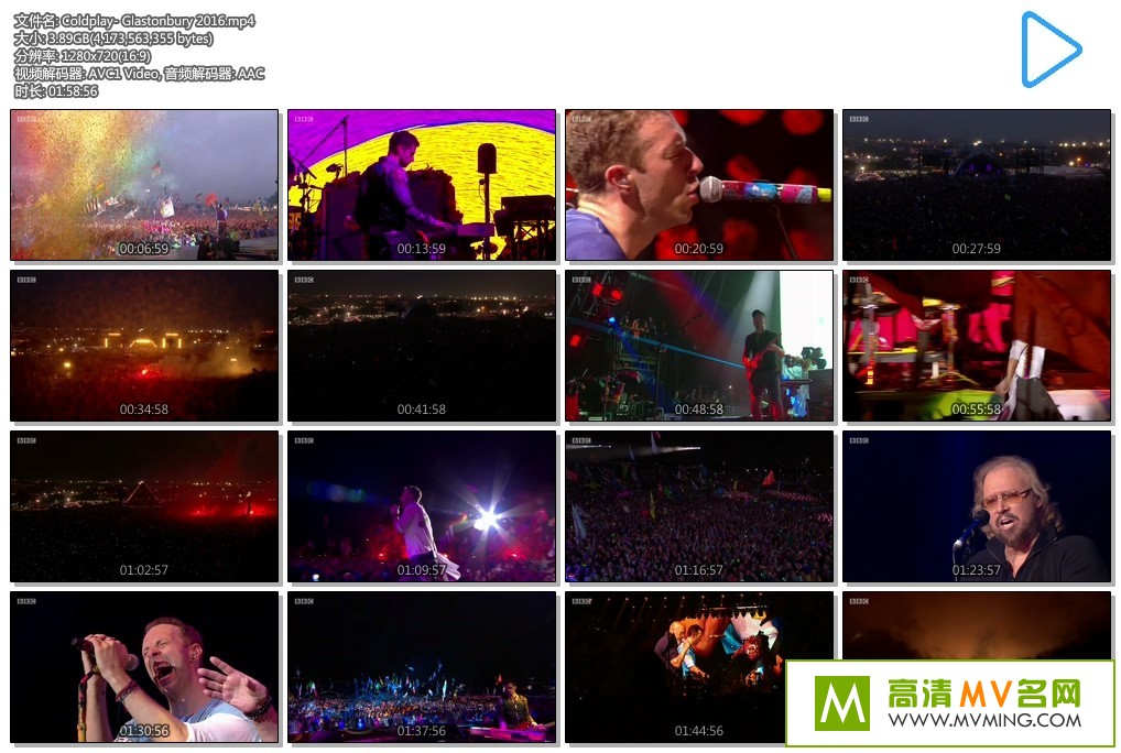 ŷ���ֳ�����-Coldplay - Glastonbury 2016���ٶ�/MP4/3.88G��(1)