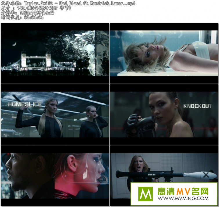 ŷ��MV����-Taylor Swift & Kendrick Lamar - Bad Blood���ٶ�����/MP4/142M��(1)