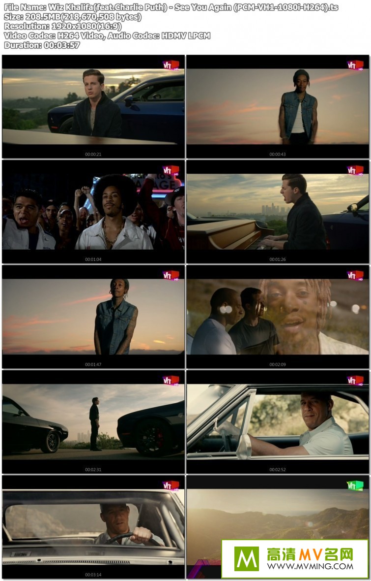 ŷ��MV����-Wiz Khalifa(feat.Charlie Puth) - See You Again(PCM-VH1-1080i-H264)[�ٶ�/TS/20...(1)