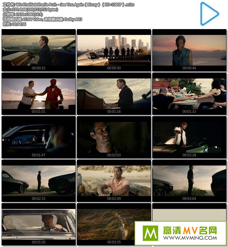ŷ��MV����-Wiz Khalifa - See You Again �ٶ��뼤��7������ (Bluray)(HD-1080P)[�ٶ�����/m2t...(1)