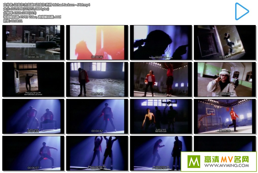 ŷ��MV����-���˶����ܿ�ѷ&���˶����ǵ� Michael Jackson - JAM���ٶ�/MP4/312M��(1)